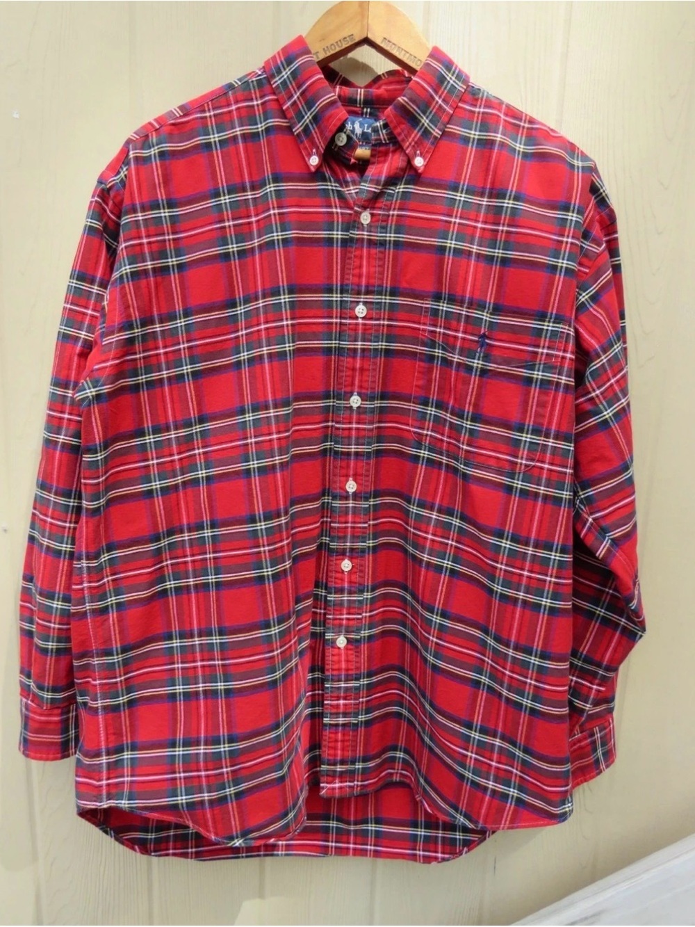 Polo by Ralph Lauren Red Plaid Button-Down Shirt M